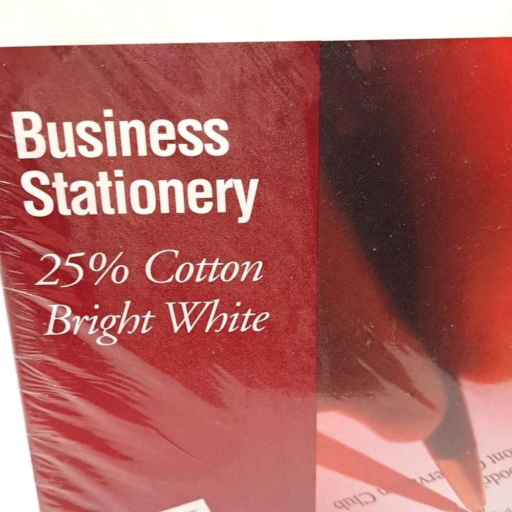 Mead Business Stationery Paper 25 Percent Cotton Bright White 100 Sheets 8.5x11